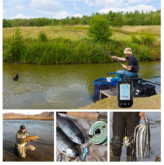 Przenośny sonarowy wykrywacz ryb Lake Sea Alarm - Echosonda wędkarska Fishing Finder 100M - Wianko - 24