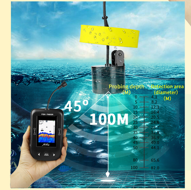 Przenośny sonarowy wykrywacz ryb Lake Sea Alarm - Echosonda wędkarska Fishing Finder 100M - Wianko - 7