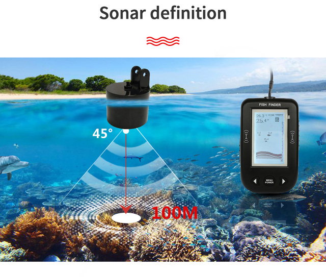 Przenośny sonarowy wykrywacz ryb Lake Sea Alarm - Echosonda wędkarska Fishing Finder 100M - Wianko - 21