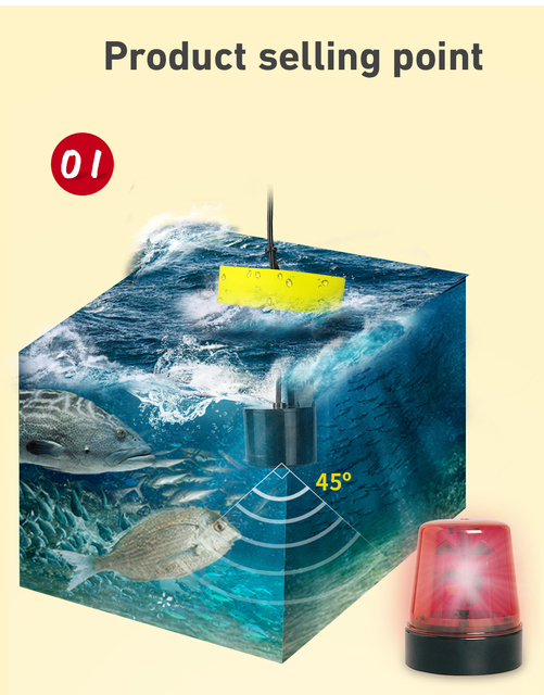 Przenośny sonarowy wykrywacz ryb Lake Sea Alarm - Echosonda wędkarska Fishing Finder 100M - Wianko - 4