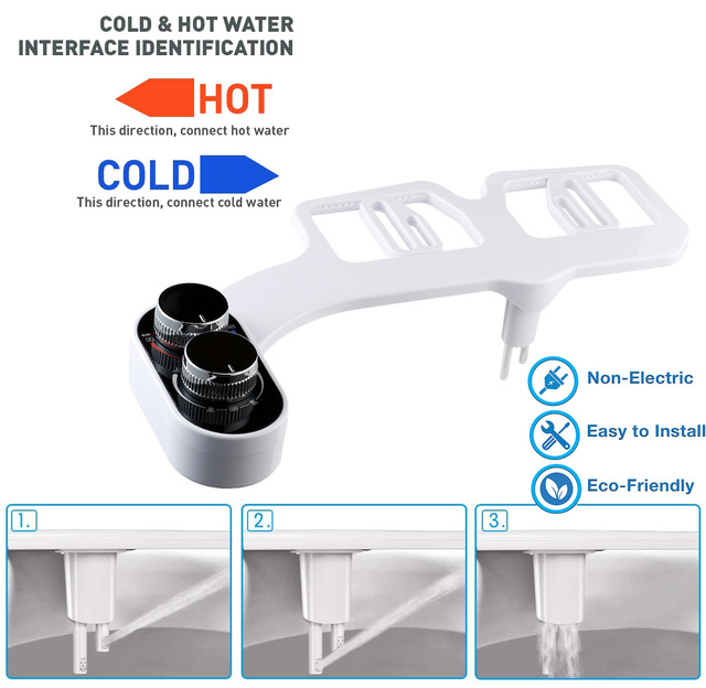 Inteligentny bidet z funkcją odłączanej ciepłej i zimnej wody, łatwy montaż - wyposażenie łazienki - Wianko - 3