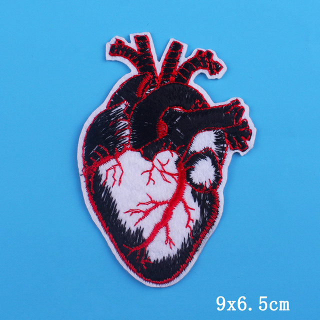 Termoprzylepne okrągłe naszywki modny haft list serce - Wianko - 36