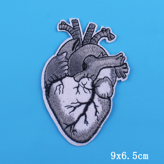 Termoprzylepne okrągłe naszywki modny haft list serce - Wianko - 37