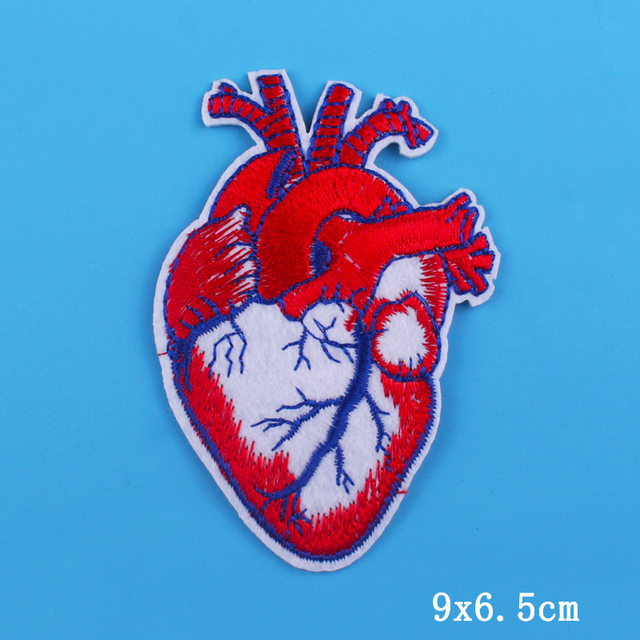 Termoprzylepne okrągłe naszywki modny haft list serce - Wianko - 35