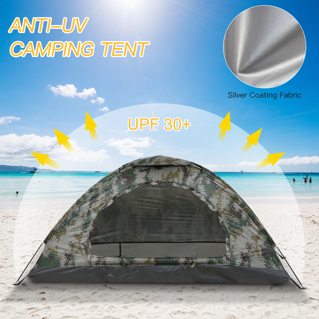 Namiot plażowy Travel Ultralight z osłoną dachową i markizą anty-UV do outdoorowego campingu, wędkowania i pieszych wycieczek - Wianko - 3