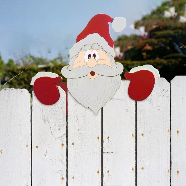 Święty Mikołaj - ornament ogrodowy do zawieszenia - Boże Narodzenie - figurka dekoracyjna - dekoracja ogrodu - festiwal na zewnątrz - Wianko - 1
