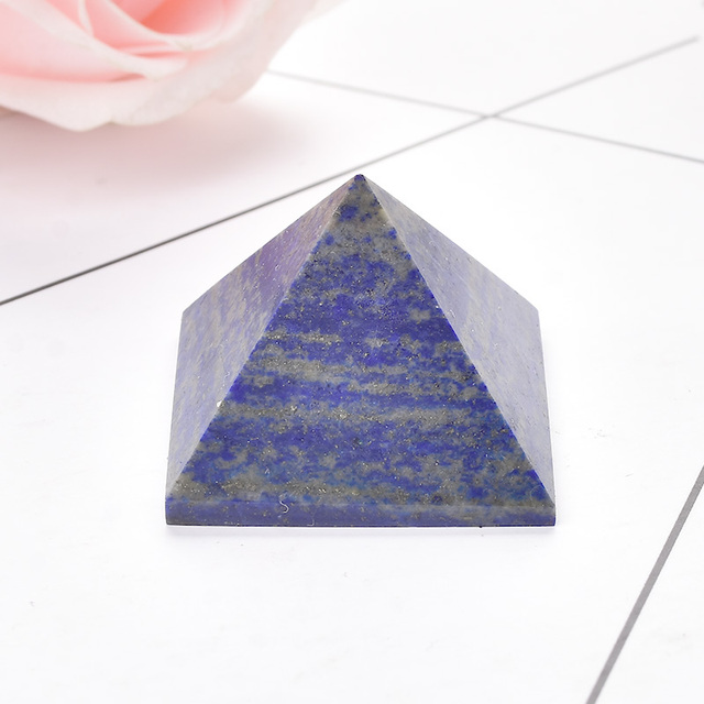 Naturalna kryształowa piramida lazuryt – kamień leczniczy, energetyczny, Reiki, medytacja - Wianko - 2