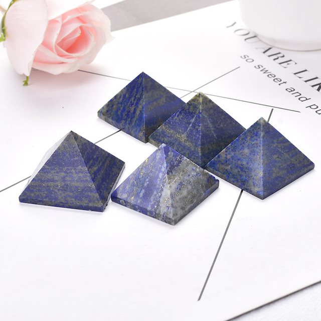 Naturalna kryształowa piramida lazuryt – kamień leczniczy, energetyczny, Reiki, medytacja - Wianko - 4