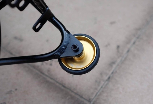 Tajwan H & H - lekkie Easywheel dla Brompton 45/55mm, czarny/srebrny/złoty - Wianko - 18