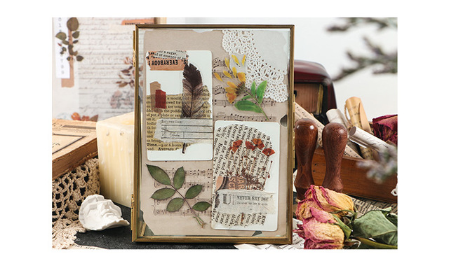 Ciepłe naklejki papeteria Vintage Butterfly Deco - 40 sztuk, 6 wzorów, do pamiętnika, Bullet Journal, DIY Scrapbooking Planner, dekoracyjne etykiety papiernicze - Wianko - 17
