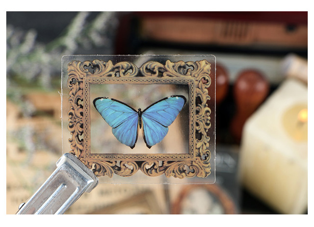 Ciepłe naklejki papeteria Vintage Butterfly Deco - 40 sztuk, 6 wzorów, do pamiętnika, Bullet Journal, DIY Scrapbooking Planner, dekoracyjne etykiety papiernicze - Wianko - 19