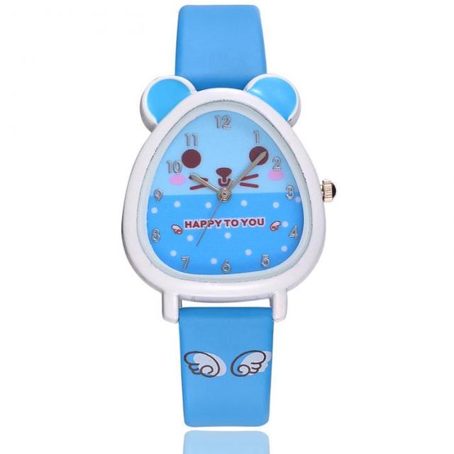 Kwarcowy cyfrowy zegarek dla dzieci w kształcie chomika z paskiem z PU skóry - Wianko - 2