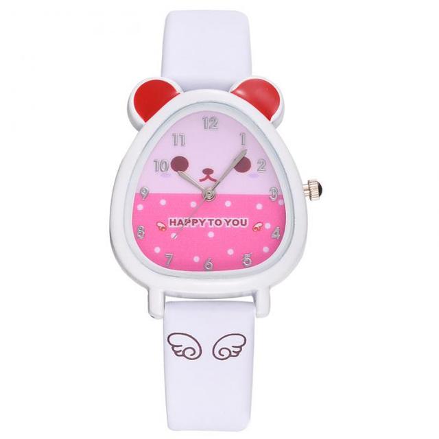 Kwarcowy cyfrowy zegarek dla dzieci w kształcie chomika z paskiem z PU skóry - Wianko - 7