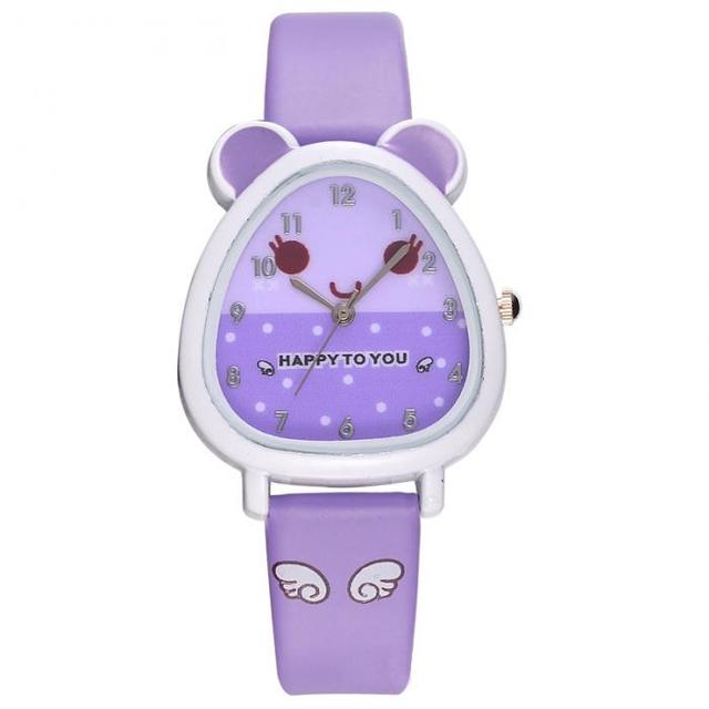 Kwarcowy cyfrowy zegarek dla dzieci w kształcie chomika z paskiem z PU skóry - Wianko - 8