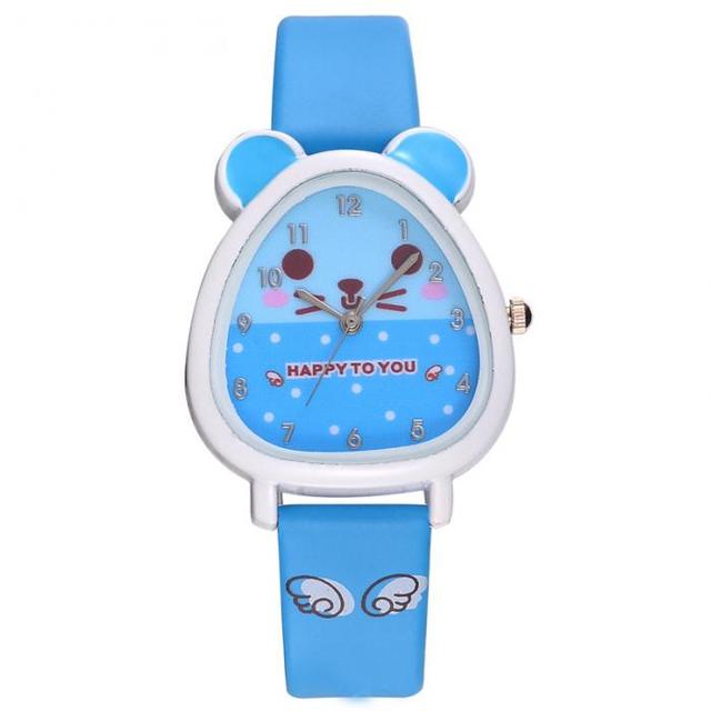 Kwarcowy cyfrowy zegarek dla dzieci w kształcie chomika z paskiem z PU skóry - Wianko - 9