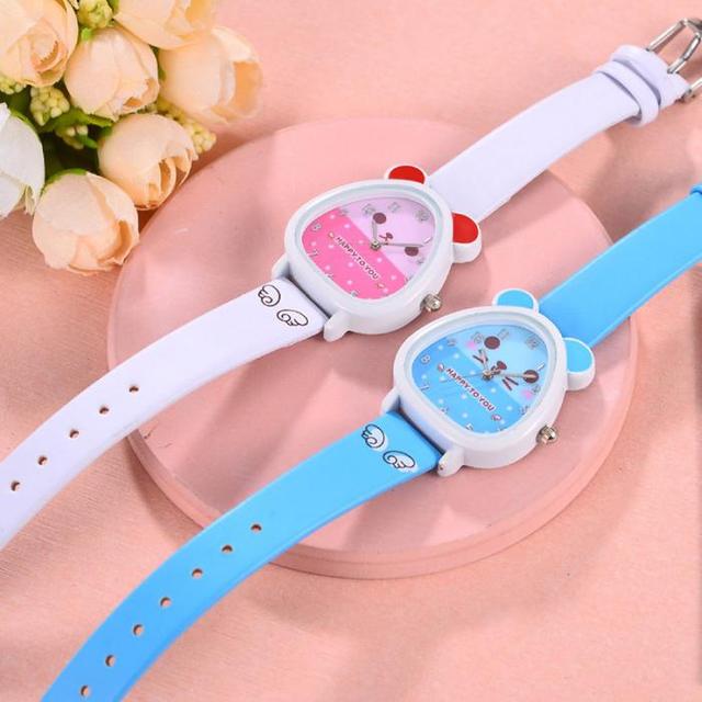 Kwarcowy cyfrowy zegarek dla dzieci w kształcie chomika z paskiem z PU skóry - Wianko - 4