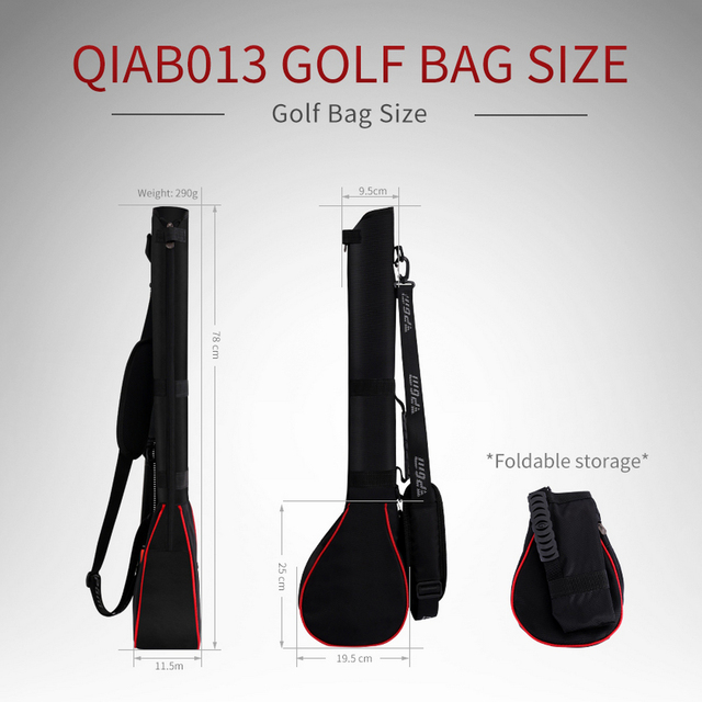 Składana torba na broń golfową z regulowanym paskiem i pojemnikiem na kluby - Wianko - 1