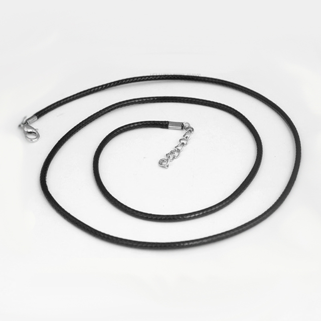 10 sztuk 1.5/2mm regulowany naszyjnik z woskowanej bawełny o długości 50cm z karabińczykiem DIY oceny biżuteryjnego sznurka - Wianko - 4