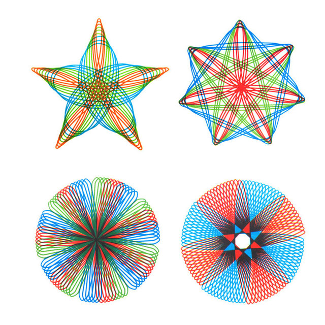 Spirograph zestaw rysunkowy dla dzieci - 27 akcesoriów do twórczego malarstwa i konstrukcji spiralnych kół zębatych - Wianko - 3