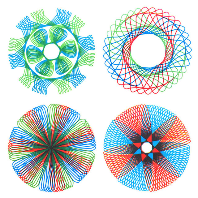 Spirograph zestaw rysunkowy dla dzieci - 27 akcesoriów do twórczego malarstwa i konstrukcji spiralnych kół zębatych - Wianko - 2