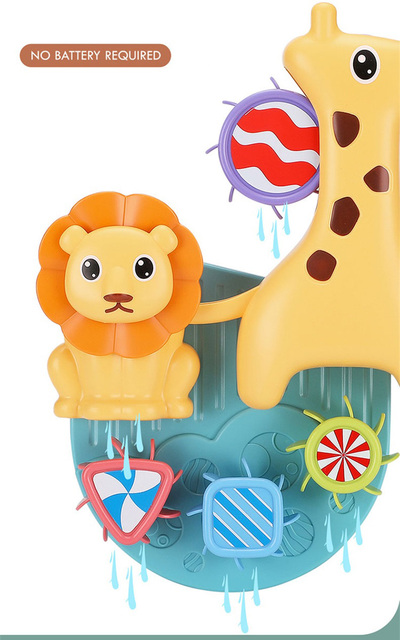 Zabawki kąpielowe dla niemowląt i dzieci 2-4 lata Montessori żyrafa - Wianko - 5