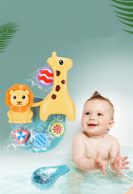 Zabawki kąpielowe dla niemowląt i dzieci 2-4 lata Montessori żyrafa - Wianko - 3