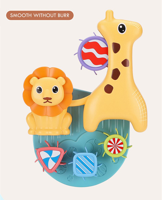 Zabawki kąpielowe dla niemowląt i dzieci 2-4 lata Montessori żyrafa - Wianko - 7