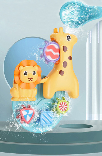 Zabawki kąpielowe dla niemowląt i dzieci 2-4 lata Montessori żyrafa - Wianko - 2