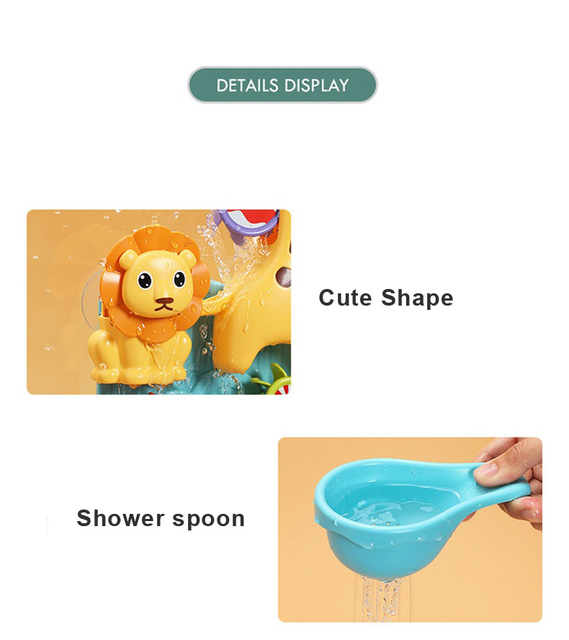 Zabawki kąpielowe dla niemowląt i dzieci 2-4 lata Montessori żyrafa - Wianko - 9