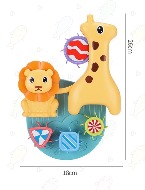 Zabawki kąpielowe dla niemowląt i dzieci 2-4 lata Montessori żyrafa - Wianko - 11