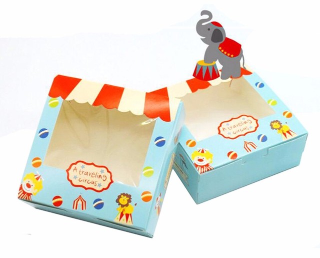10 sztuk małych, ślicznych ciasto-jajka tarta Cookie w składanych pudełkach z przezroczystym okienkiem Happy ever day do pieczenia i prezentacji - Wianko - 5