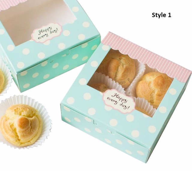 10 sztuk małych, ślicznych ciasto-jajka tarta Cookie w składanych pudełkach z przezroczystym okienkiem Happy ever day do pieczenia i prezentacji - Wianko - 7