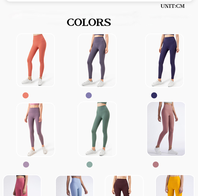 Legginsy i topy fitness do jogi dla kobiet - super miękki materiał, bezszwowe, nude, sportowe spodnie - Wianko - 11