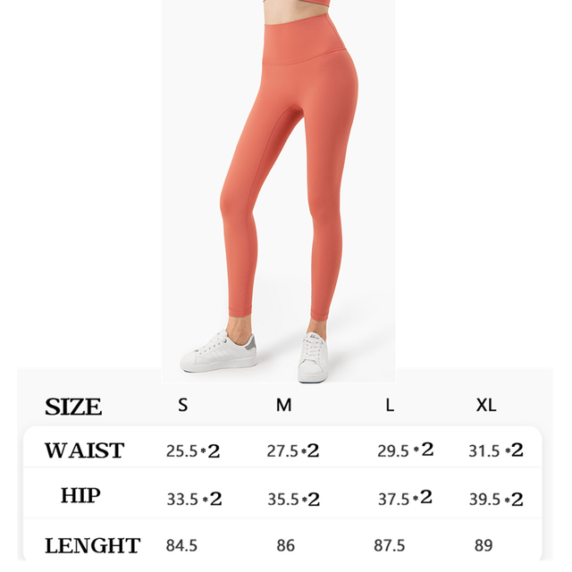 Legginsy i topy fitness do jogi dla kobiet - super miękki materiał, bezszwowe, nude, sportowe spodnie - Wianko - 2