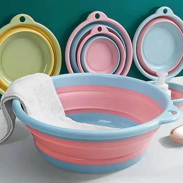 Przenośna składana duża umywalka i wanna do prania dla gospodarstwa domowego - plastikowa i przenośna - Wianko - 5