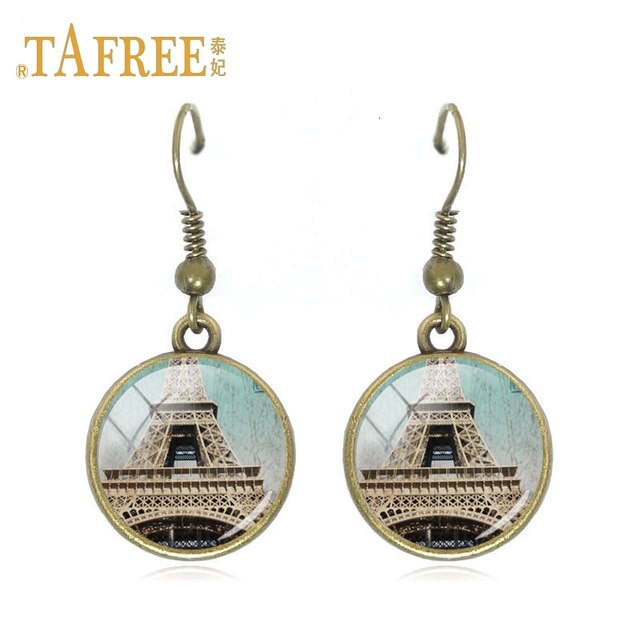 Kolczyki wiszące TAFREE z motywem wieży Eiffla i krajobrazem Paryża dla eleganckich kobiet - EF26 - Wianko - 9