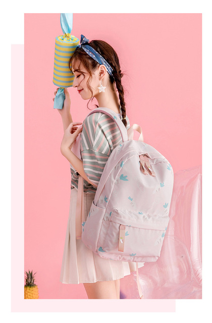 Plecak nylonowy na co dzień z nadrukiem - dla dzieci, kobiet i dziewcząt, wodoodporny - Wianko - 14