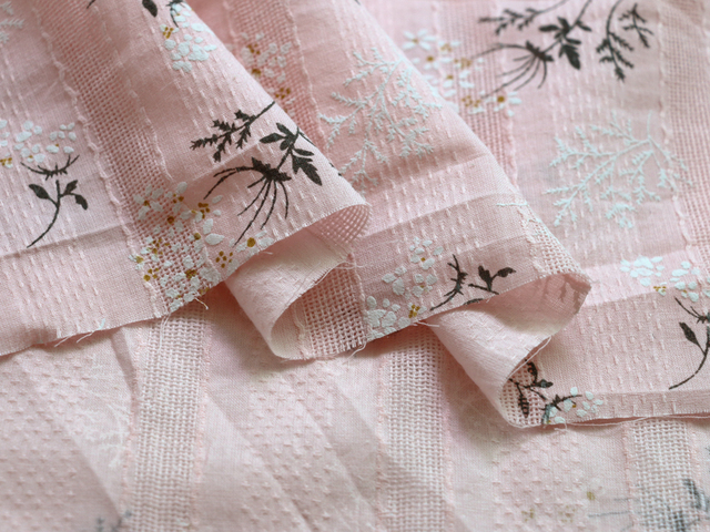 Materiałowy nadruk kwiatowy haft czystej bawełny na koszulkę sukienkę dziecięcą - 100cm x 140cm - Wianko - 19