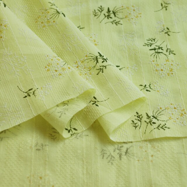 Materiałowy nadruk kwiatowy haft czystej bawełny na koszulkę sukienkę dziecięcą - 100cm x 140cm - Wianko - 29
