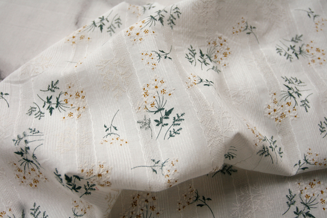 Materiałowy nadruk kwiatowy haft czystej bawełny na koszulkę sukienkę dziecięcą - 100cm x 140cm - Wianko - 4