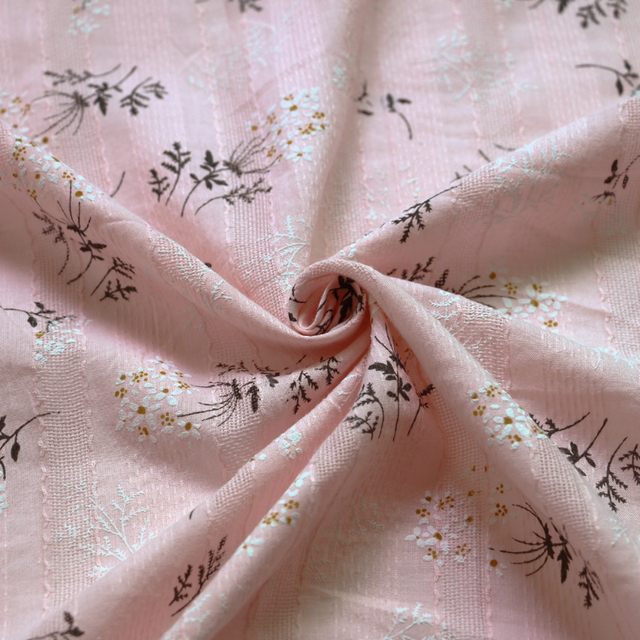 Materiałowy nadruk kwiatowy haft czystej bawełny na koszulkę sukienkę dziecięcą - 100cm x 140cm - Wianko - 15