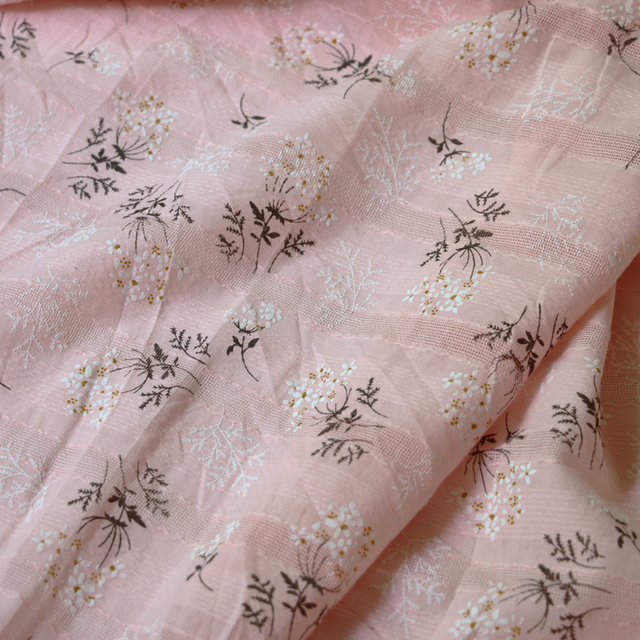 Materiałowy nadruk kwiatowy haft czystej bawełny na koszulkę sukienkę dziecięcą - 100cm x 140cm - Wianko - 16