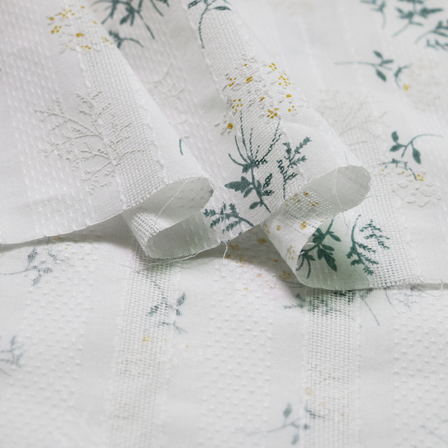 Materiałowy nadruk kwiatowy haft czystej bawełny na koszulkę sukienkę dziecięcą - 100cm x 140cm - Wianko - 9
