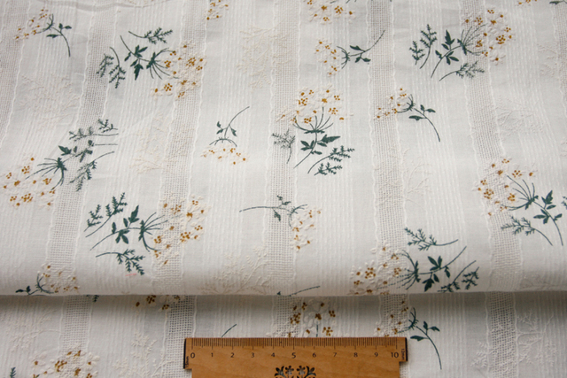 Materiałowy nadruk kwiatowy haft czystej bawełny na koszulkę sukienkę dziecięcą - 100cm x 140cm - Wianko - 5