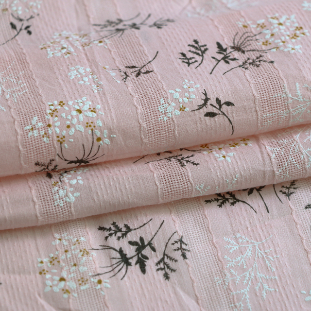 Materiałowy nadruk kwiatowy haft czystej bawełny na koszulkę sukienkę dziecięcą - 100cm x 140cm - Wianko - 18