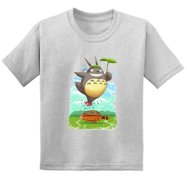 Koszulka dla dzieci Anime Miyazaki Hayao Mój sąsiad Totoro z krótkim rękawem - śmieszne wzory T-shirt dla chłopców i dziewcząt - Wianko - 8