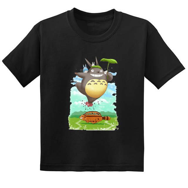 Koszulka dla dzieci Anime Miyazaki Hayao Mój sąsiad Totoro z krótkim rękawem - śmieszne wzory T-shirt dla chłopców i dziewcząt - Wianko - 4