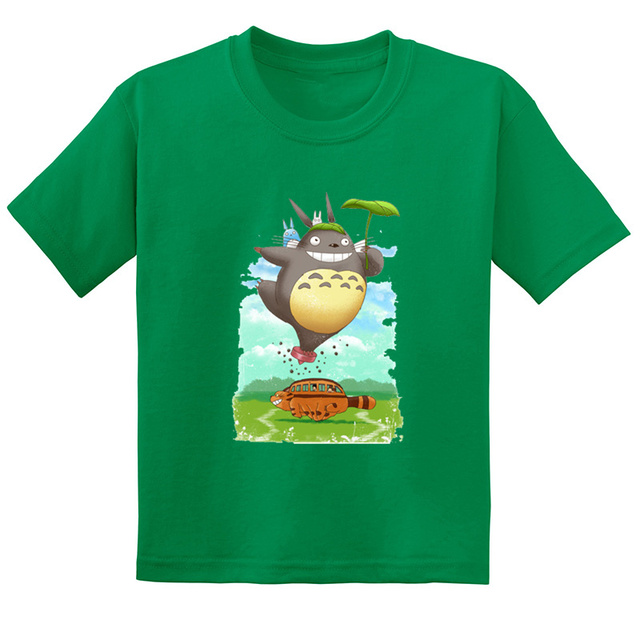 Koszulka dla dzieci Anime Miyazaki Hayao Mój sąsiad Totoro z krótkim rękawem - śmieszne wzory T-shirt dla chłopców i dziewcząt - Wianko - 6