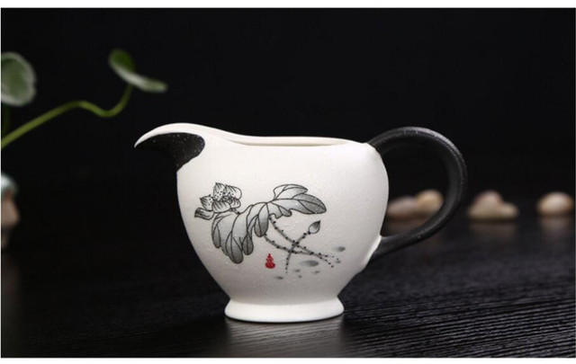 Zestaw ceramicznych naczyń do herbaty - 10 sztuk, ręcznie malowana porcelana, chiński styl, ceremonia picia herbaty - Wianko - 5