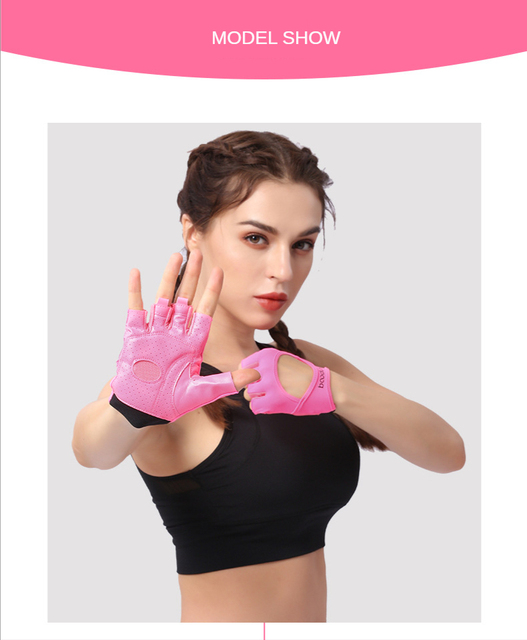 Rękawice do fitnessu Boodun dla kobiet - pół palca, oddychające, idealne na ćwiczenia, jogę i podnoszenie ciężarów - Wianko - 9